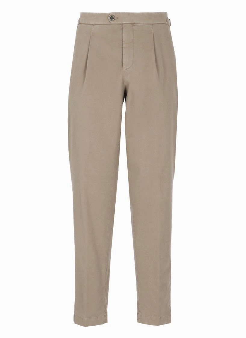 Beige Cotton Pants