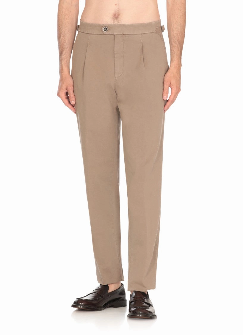 Beige Cotton Pants