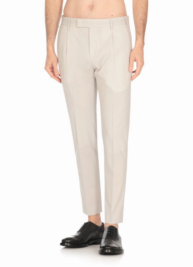 Beige Cotton Trousers