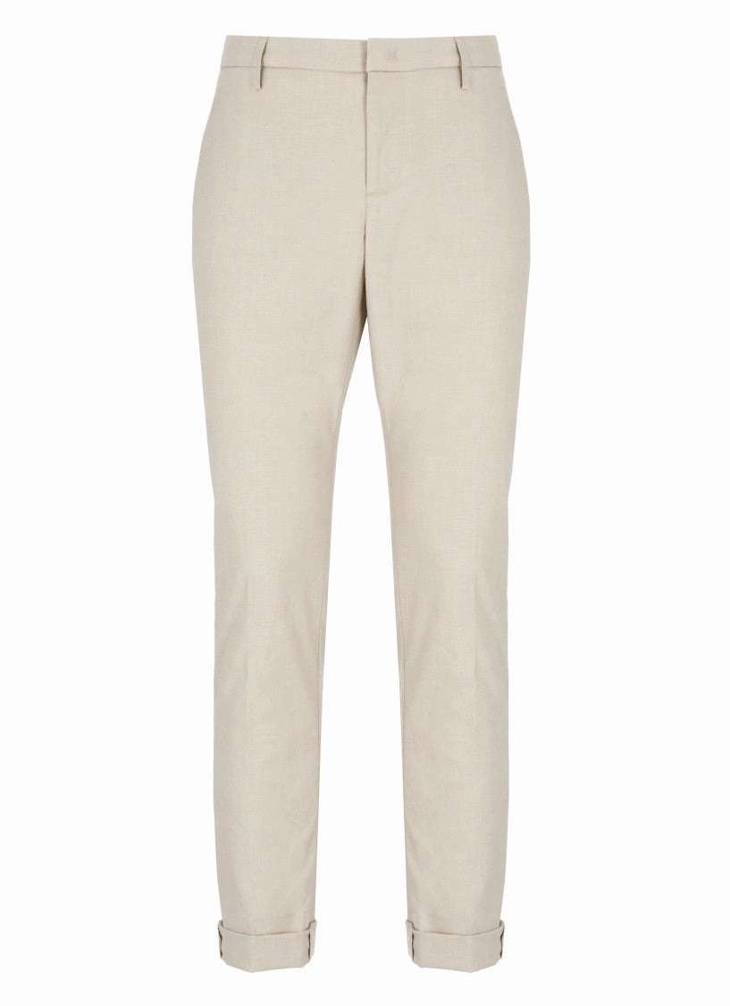 Beige Gaubert Cotton Trousers