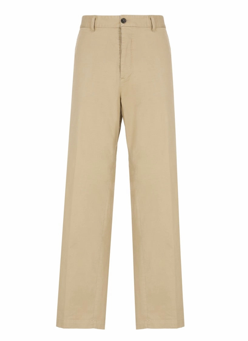 Beige Summer Loose Chino Pants