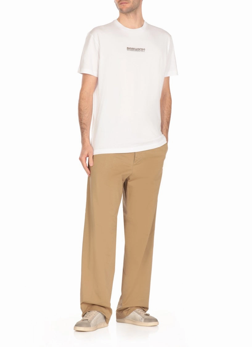 Beige Summer Loose Chino Pants