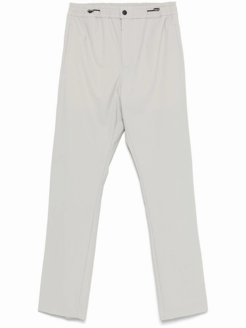 Beluga Grey Trousers With Drawstring Waistband