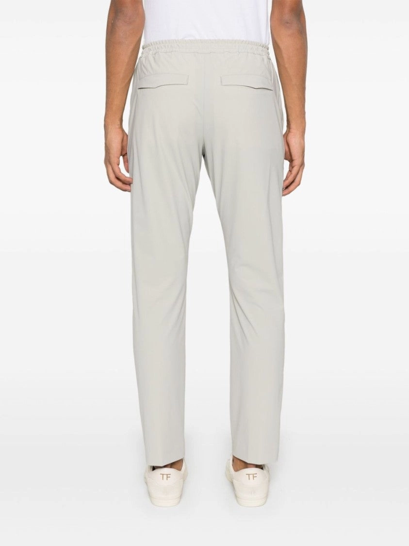 Beluga Grey Trousers With Drawstring Waistband