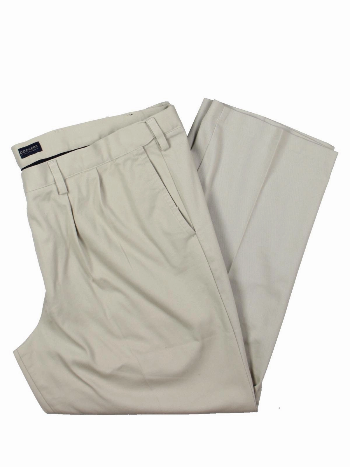 Big & Tall Mens Pleated Classic Fit Khaki Pants