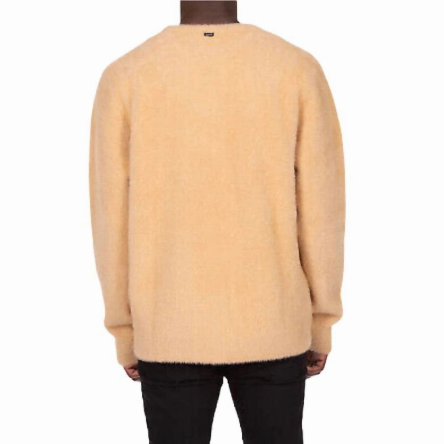 Billionaire Boys Club Bb Fuzz Ls Knit Sweater In Latte