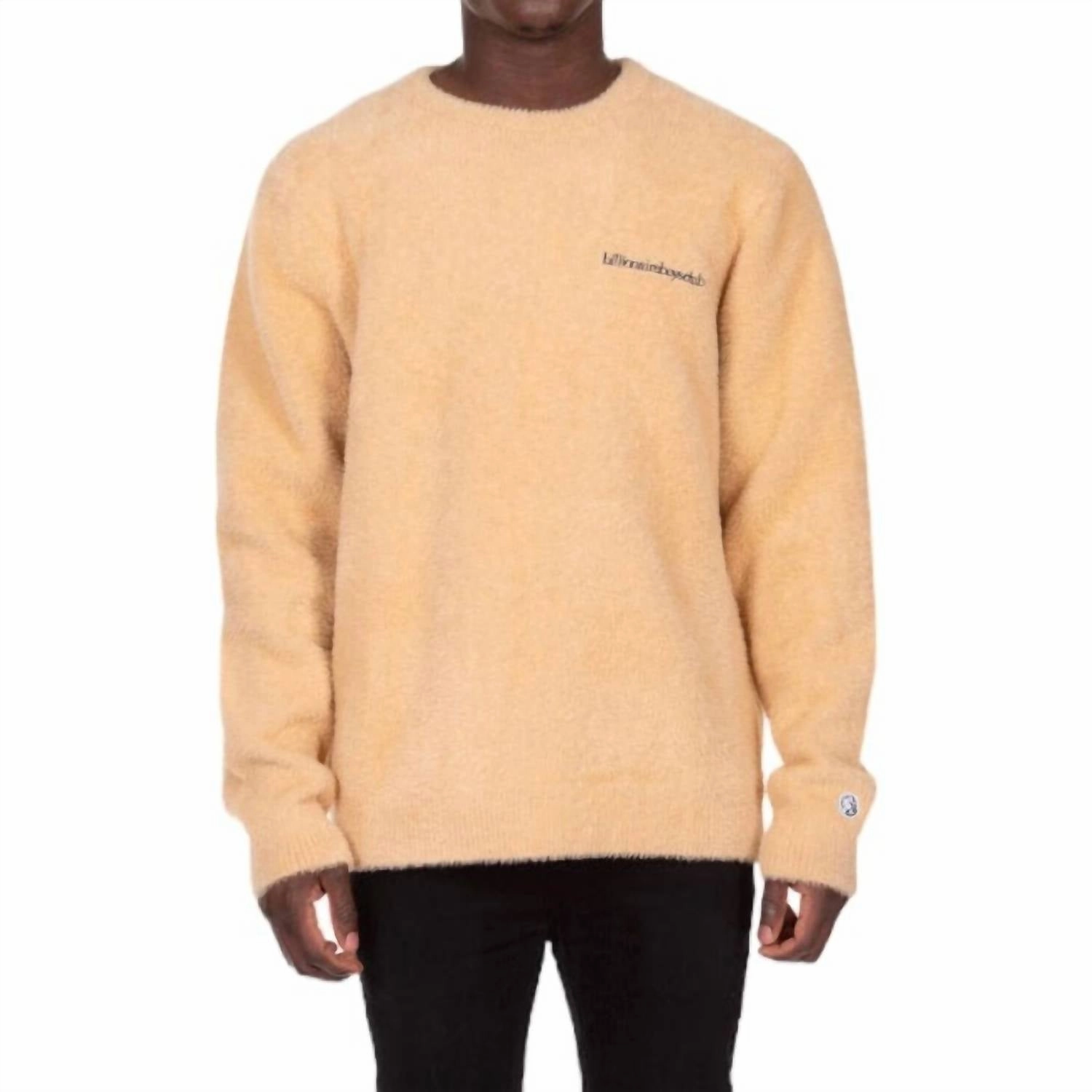 Billionaire Boys Club Bb Fuzz Ls Knit Sweater In Latte