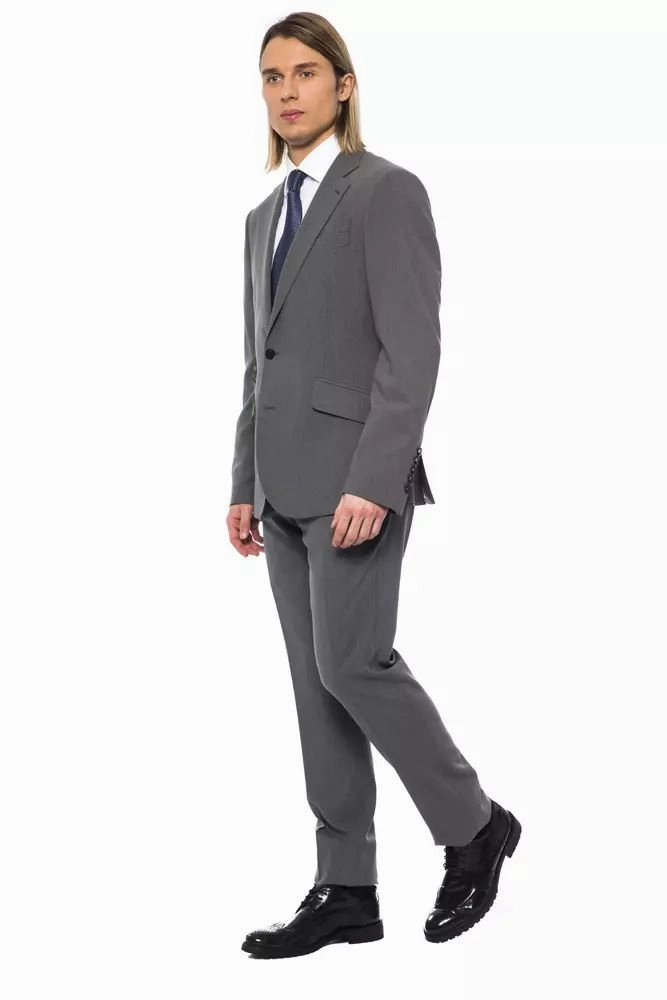 Billionaire Italian Couture Elegant  Wool Two-Button Designer Men's Suit