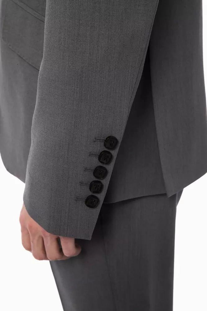 Billionaire Italian Couture Elegant  Wool Two-Button Designer Men's Suit
