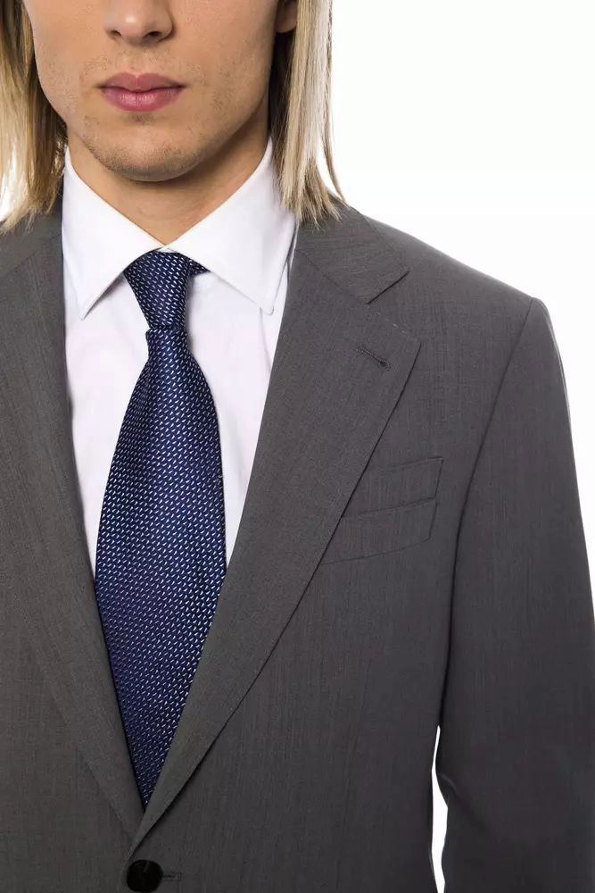 Billionaire Italian Couture Elegant  Wool Two-Button Designer Men's Suit