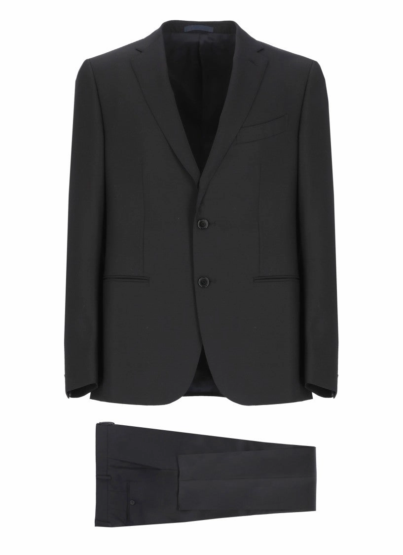 Black Caruso Wool Suit