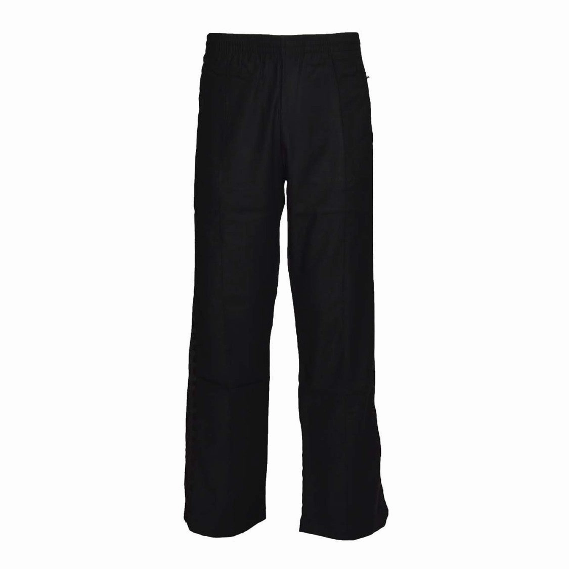 Black Cotton Canvas Track Pants