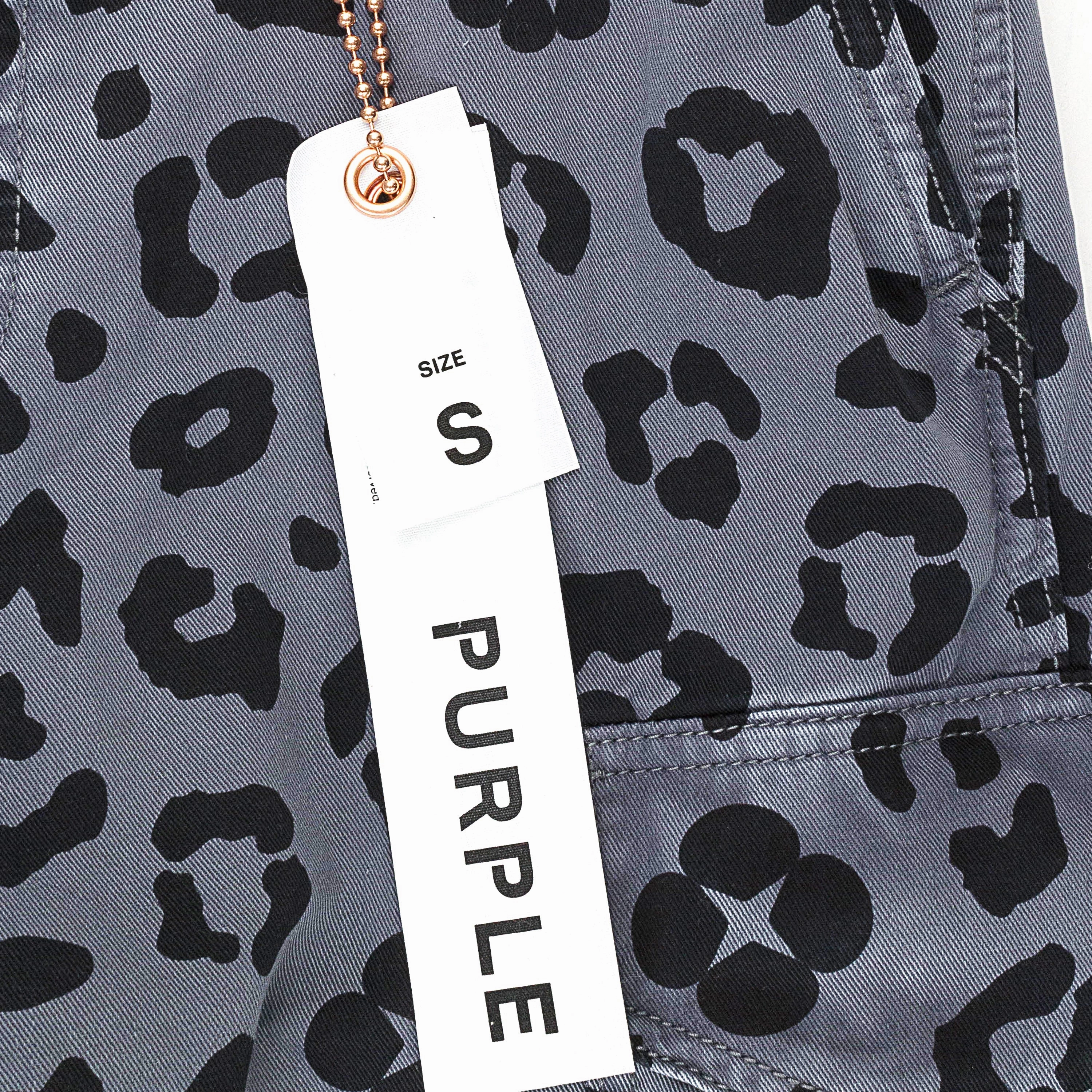 BLACK MONOGRAM LEOPARD PRINT  Black CARGO PANT