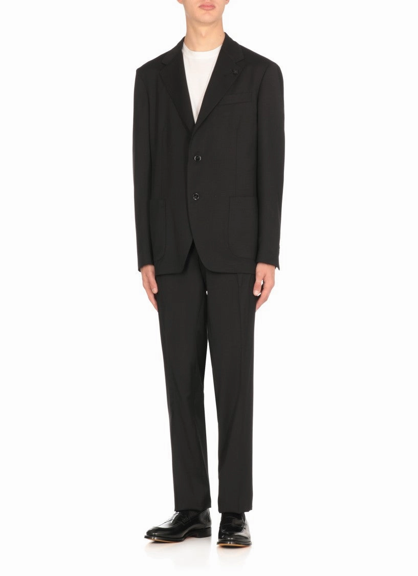 Black Virgin Wool Suit