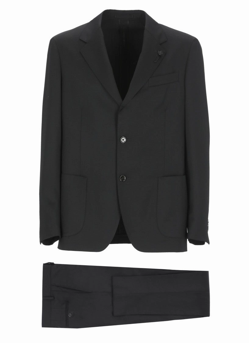 Black Virgin Wool Suit