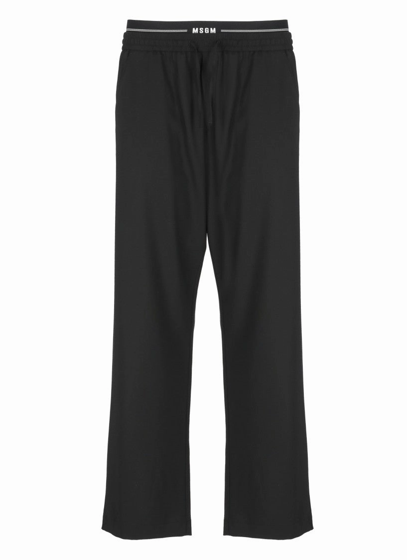Black Wool Pants