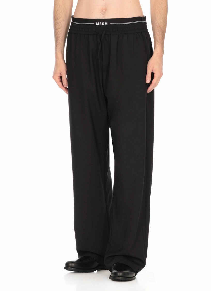 Black Wool Pants