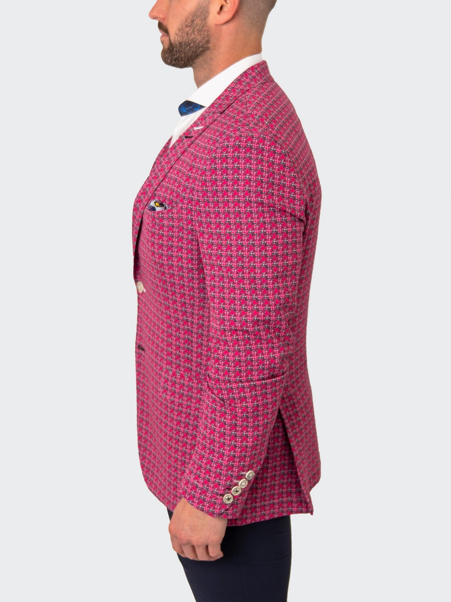 Blazer Unconstructed HerringbonePink Pink