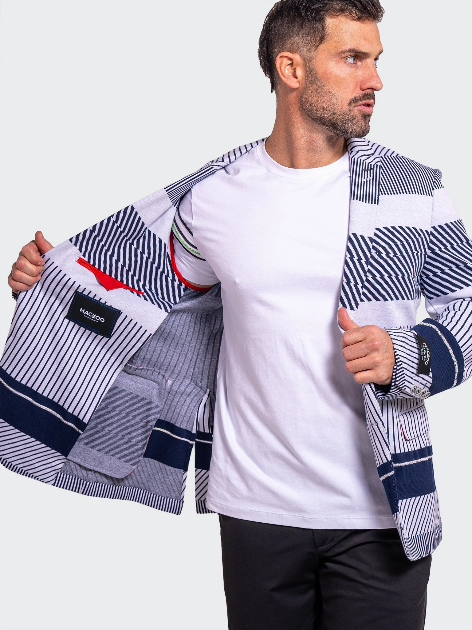 Blazer UnconstructedKnitted Blue