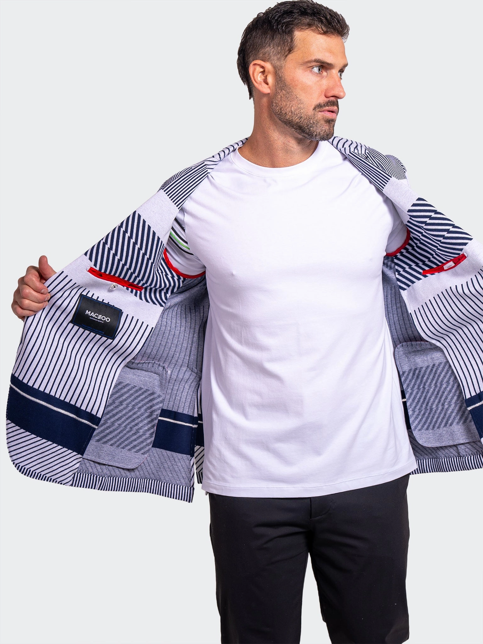 Blazer UnconstructedKnitted Blue