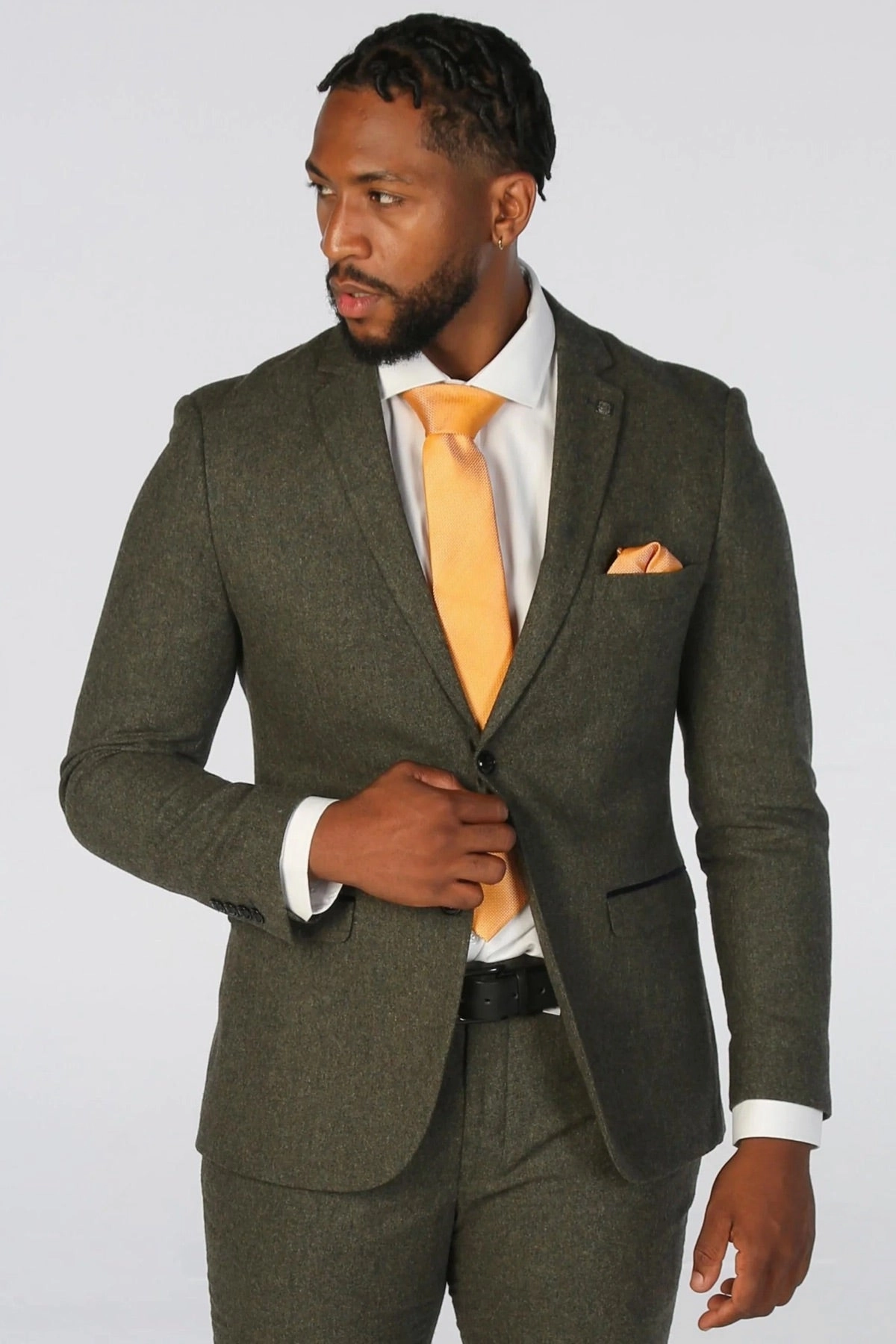 Blazer Wool Blend Tweed Sport Coat Tailored Fit