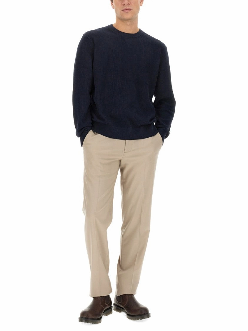 Blue Cotton Jersey Sweater