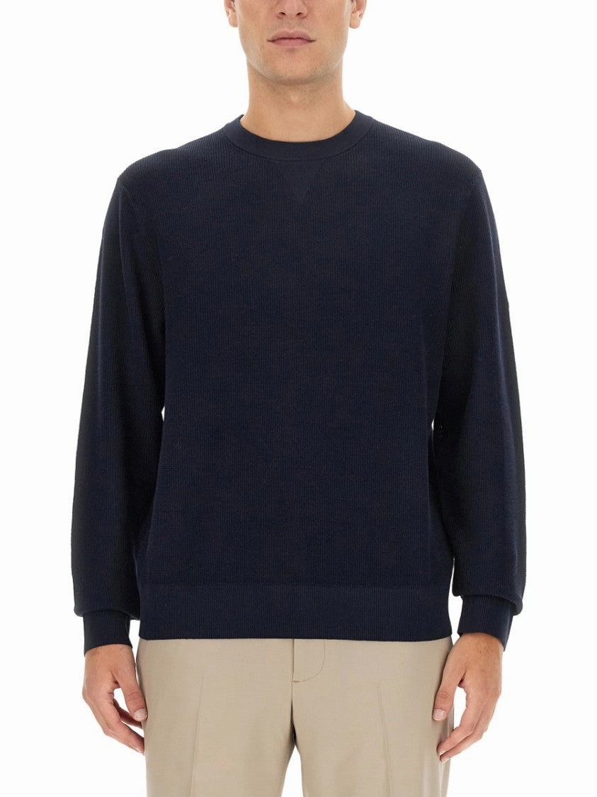 Blue Cotton Jersey Sweater