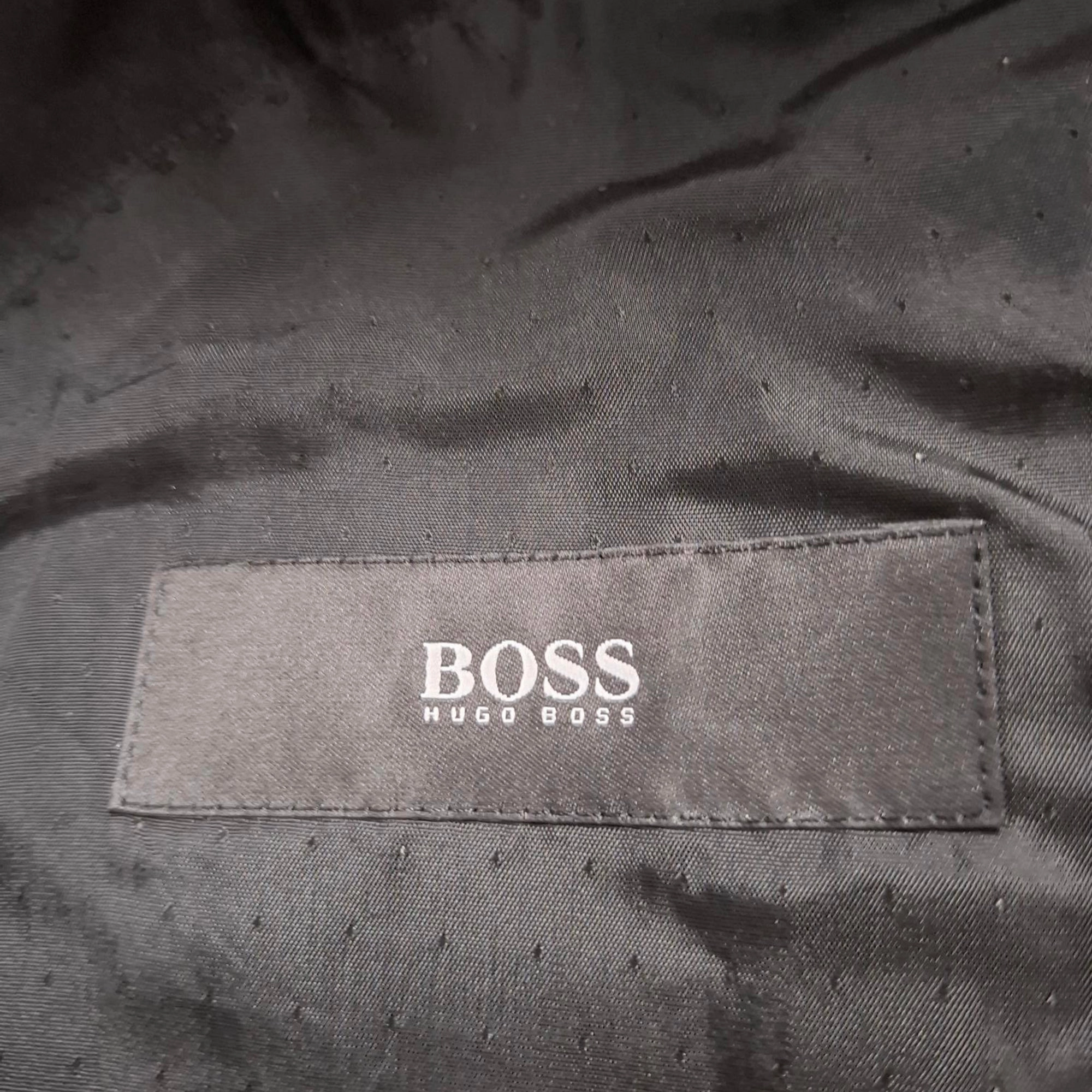 Boss by Hugo Boss Single-Breasted Blazer and Trousers Set in Black Wool