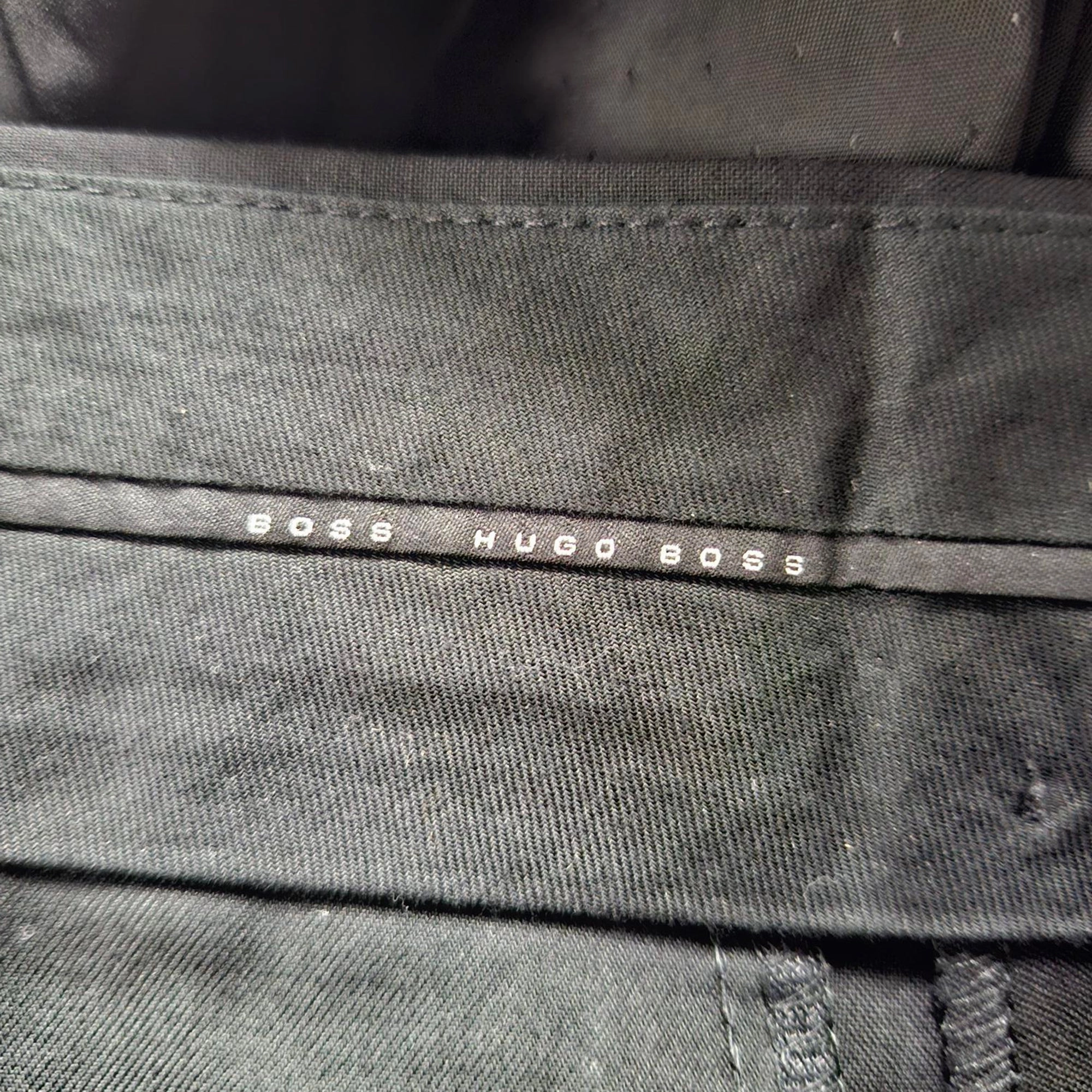Boss by Hugo Boss Single-Breasted Blazer and Trousers Set in Black Wool