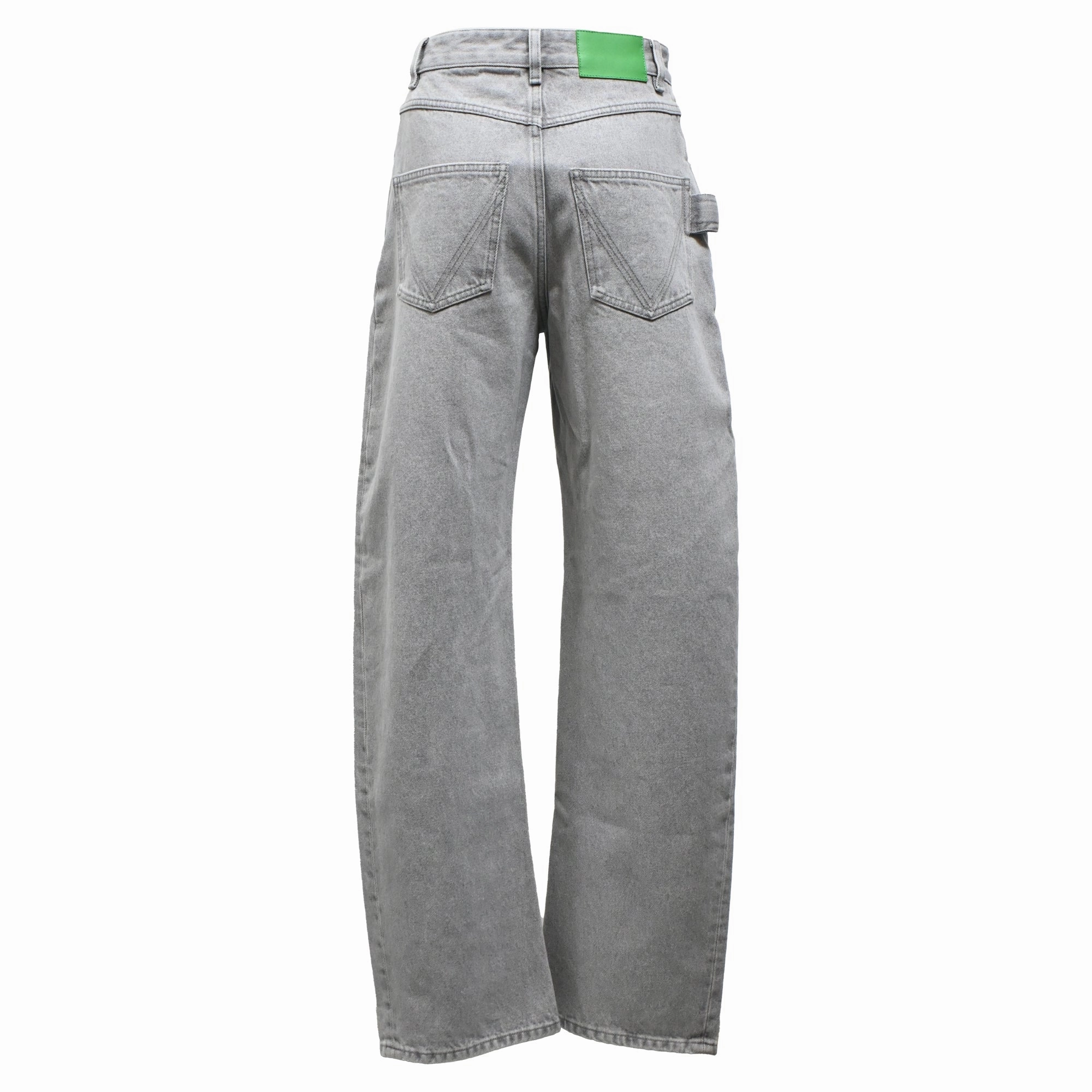 Bottega Veneta Wide-Leg Jeans in Grey Cotton Denim