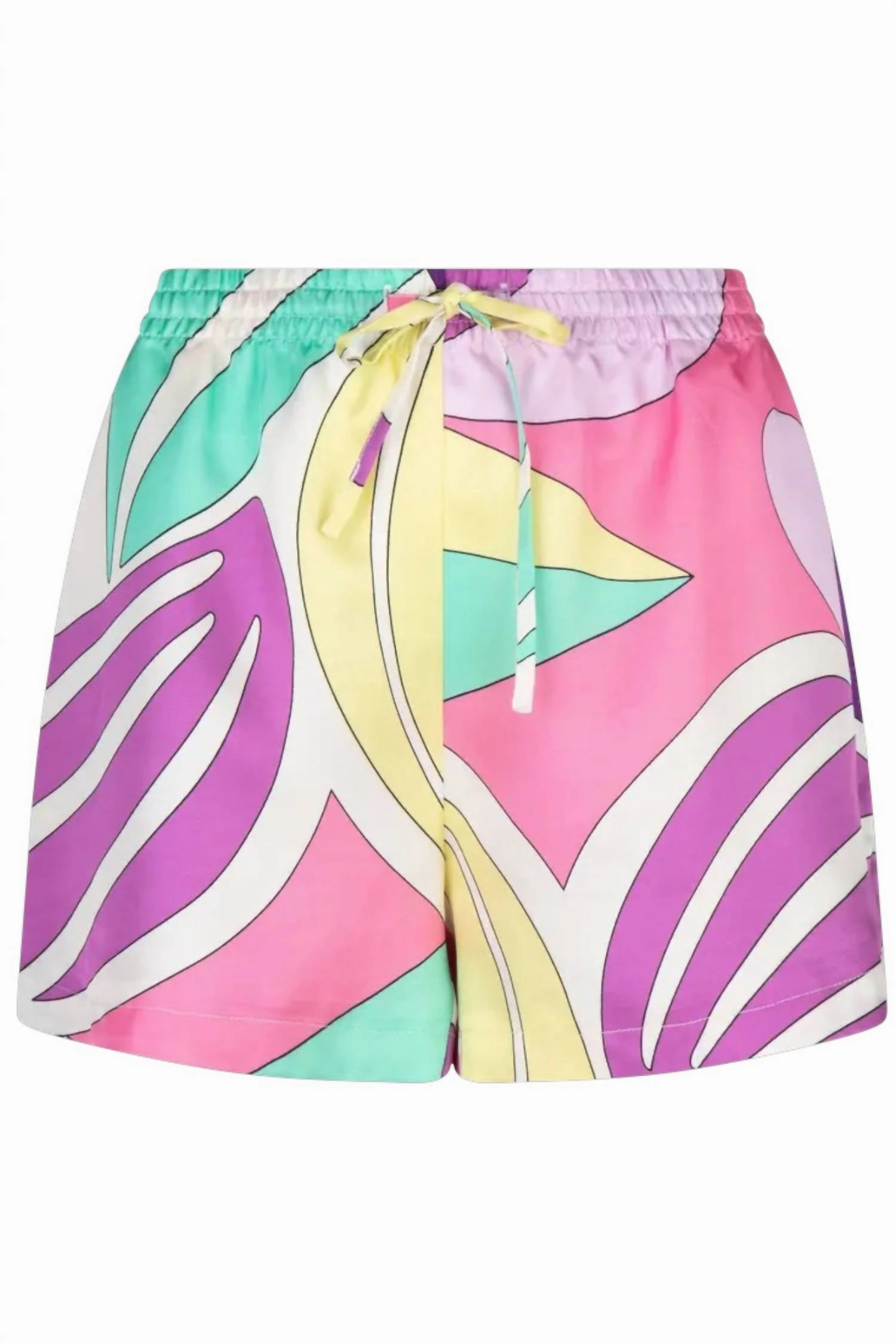 Bridget/brad Pucci Abstract Style Pj Short Set In Multi Print