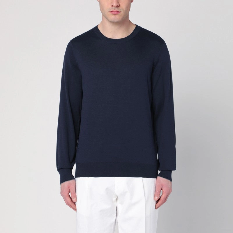 Brunello Cucinelli Men's blue Cotton Sweater