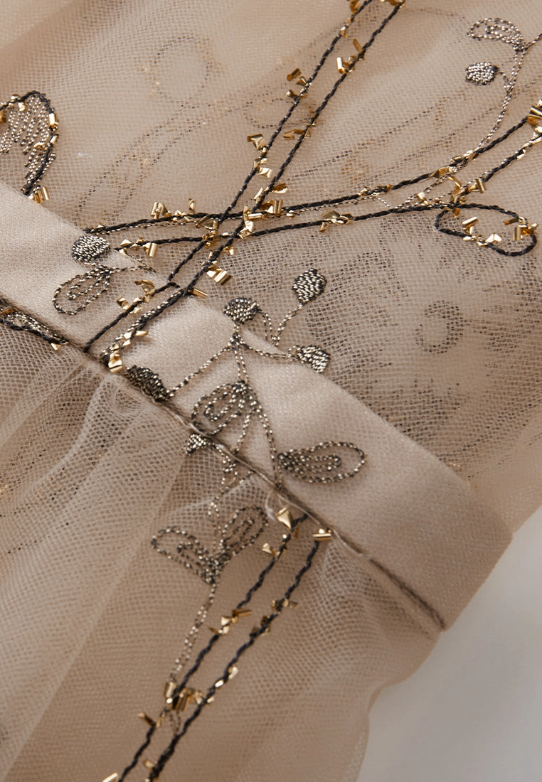 Caramel Mesh Dress