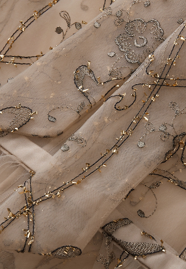 Caramel Mesh Dress