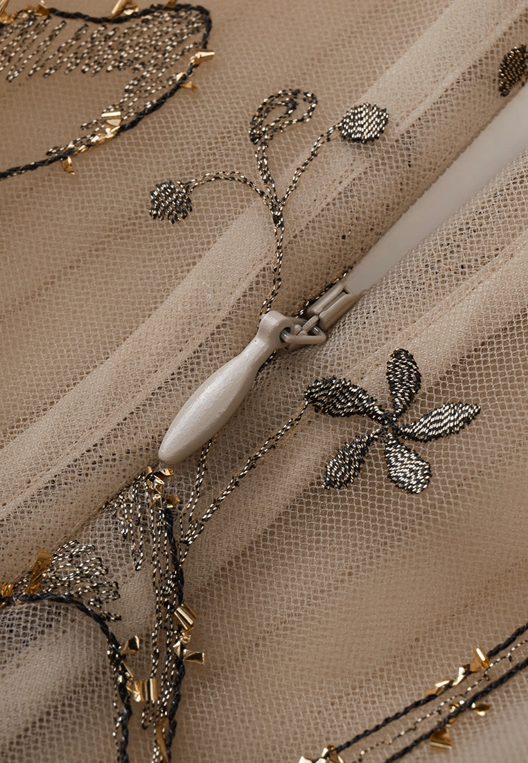 Caramel Mesh Dress