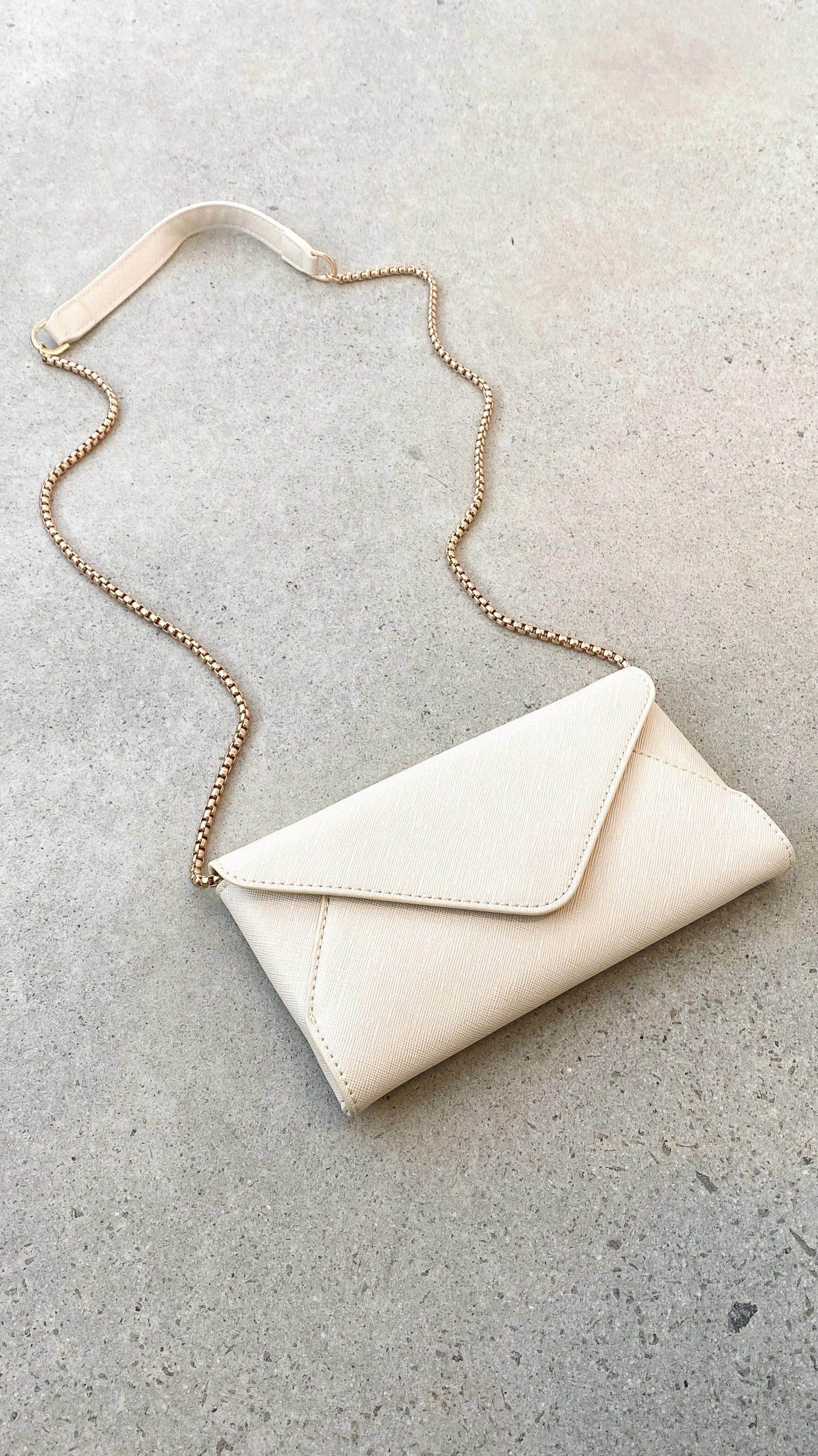 Carmen Envelope Cross Body Bag - Cream