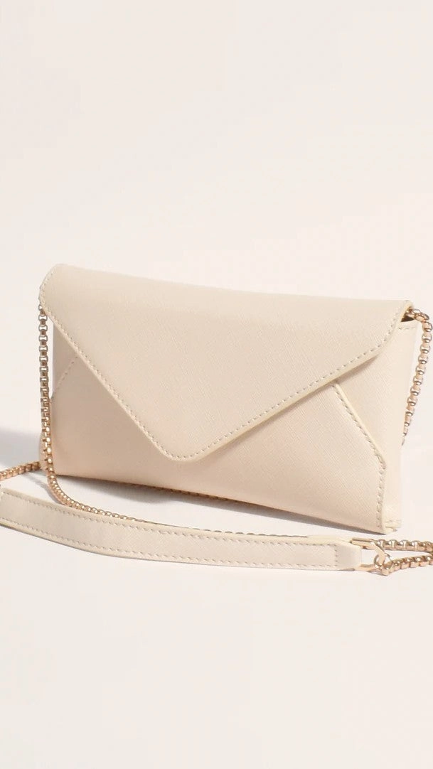 Carmen Envelope Cross Body Bag - Cream