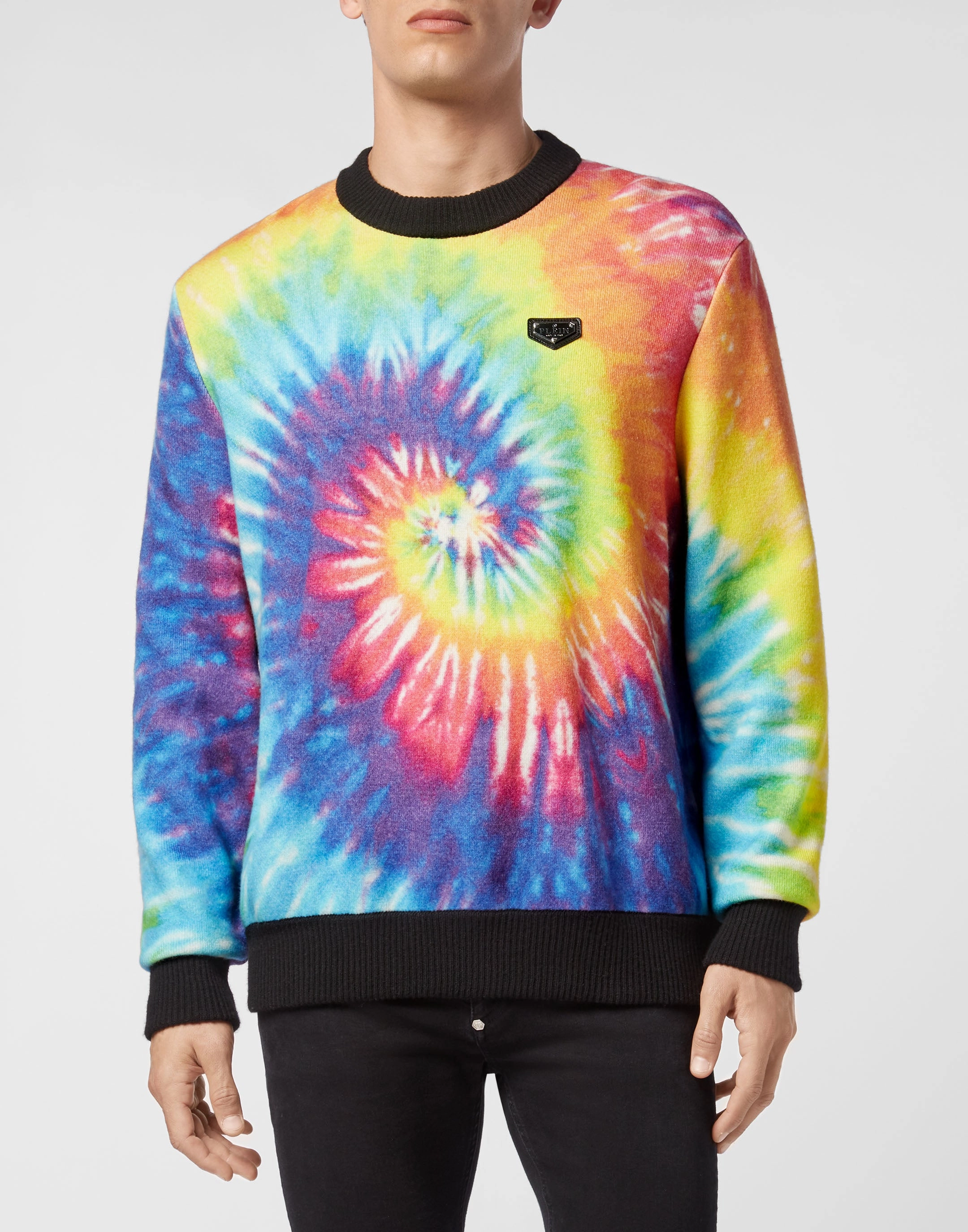Cashmere Pullover Round Neck LS Tie dye