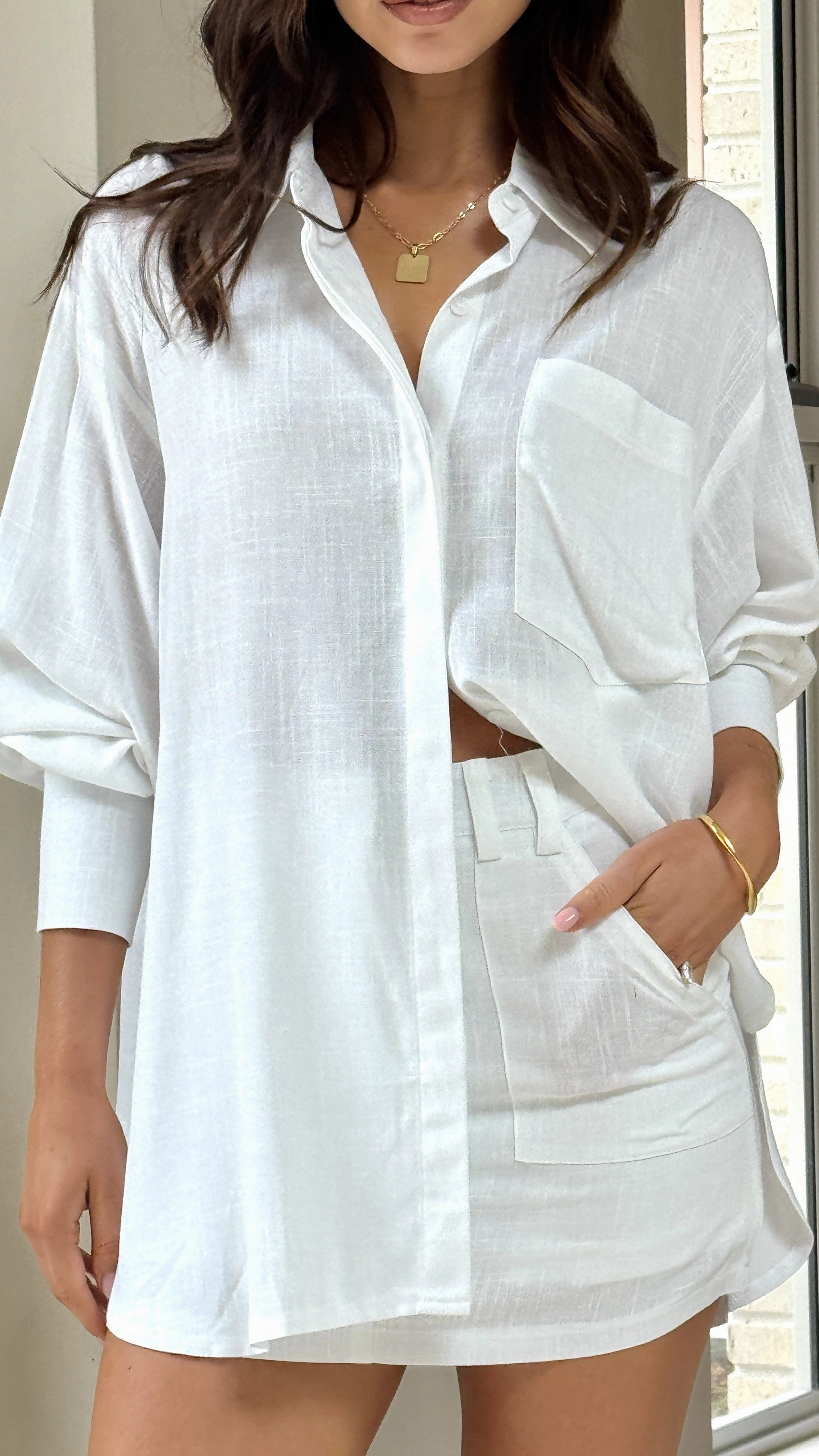 Charla Mini Skort - White