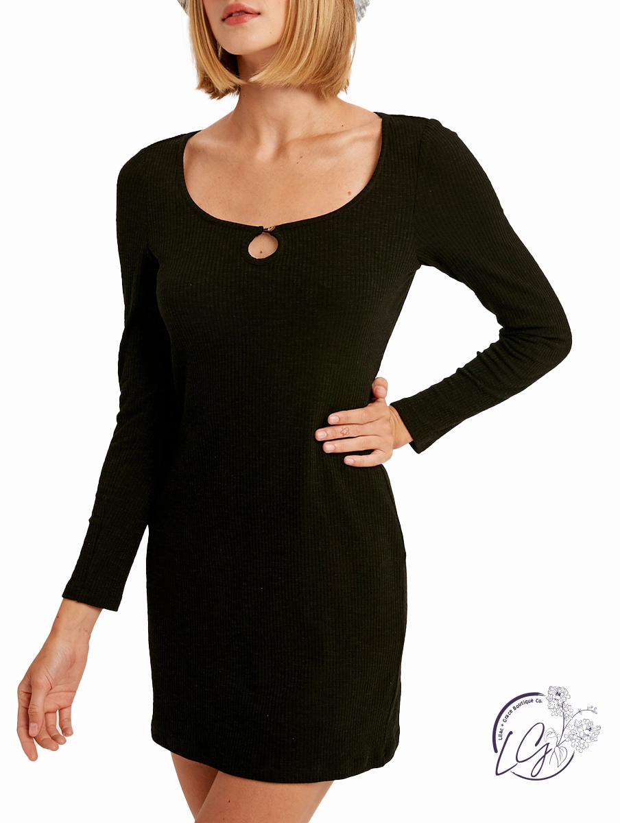 Charmed and Dangerous Keyhole Knit Dress