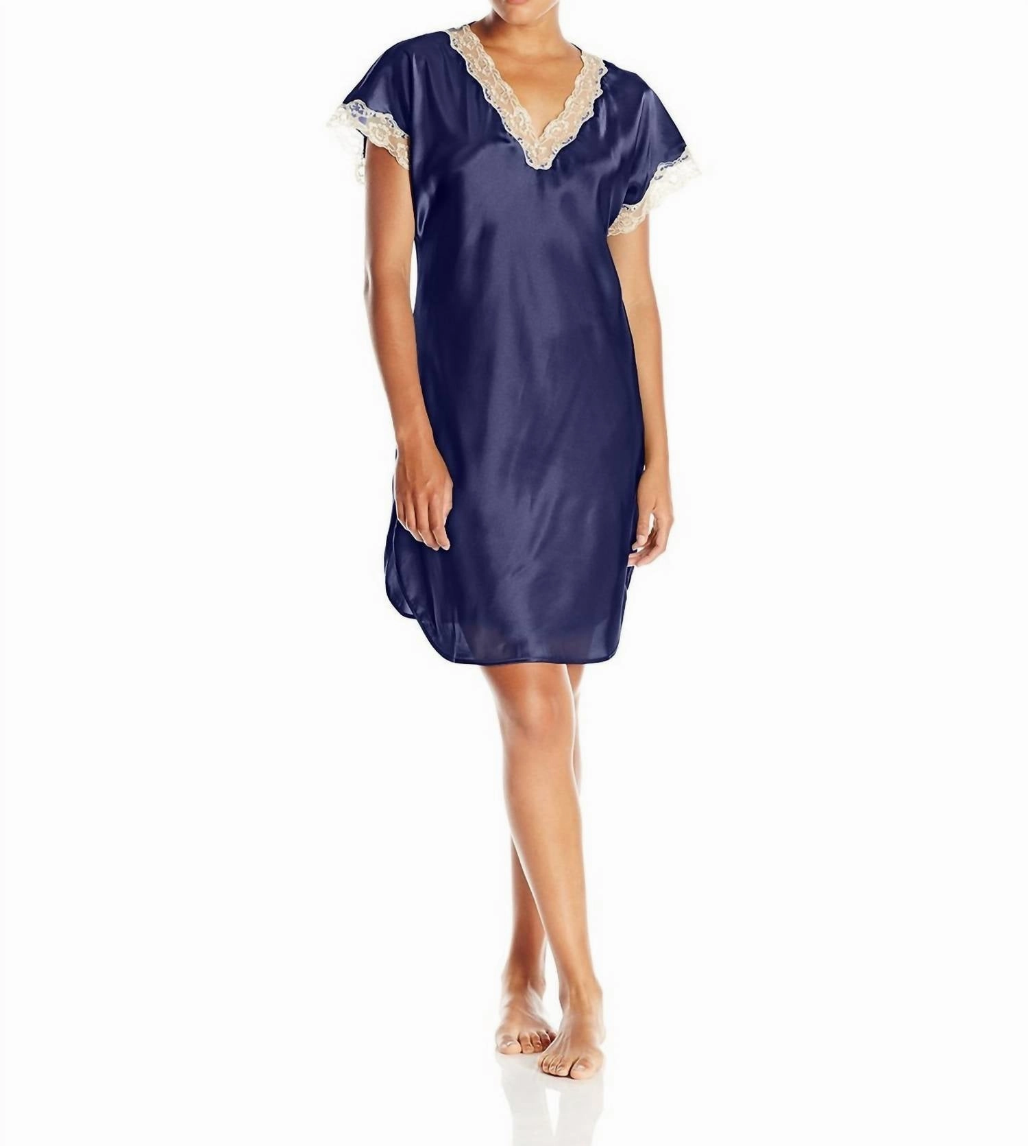 Charming Charmeuse Sleep Gown - Plus In Navy