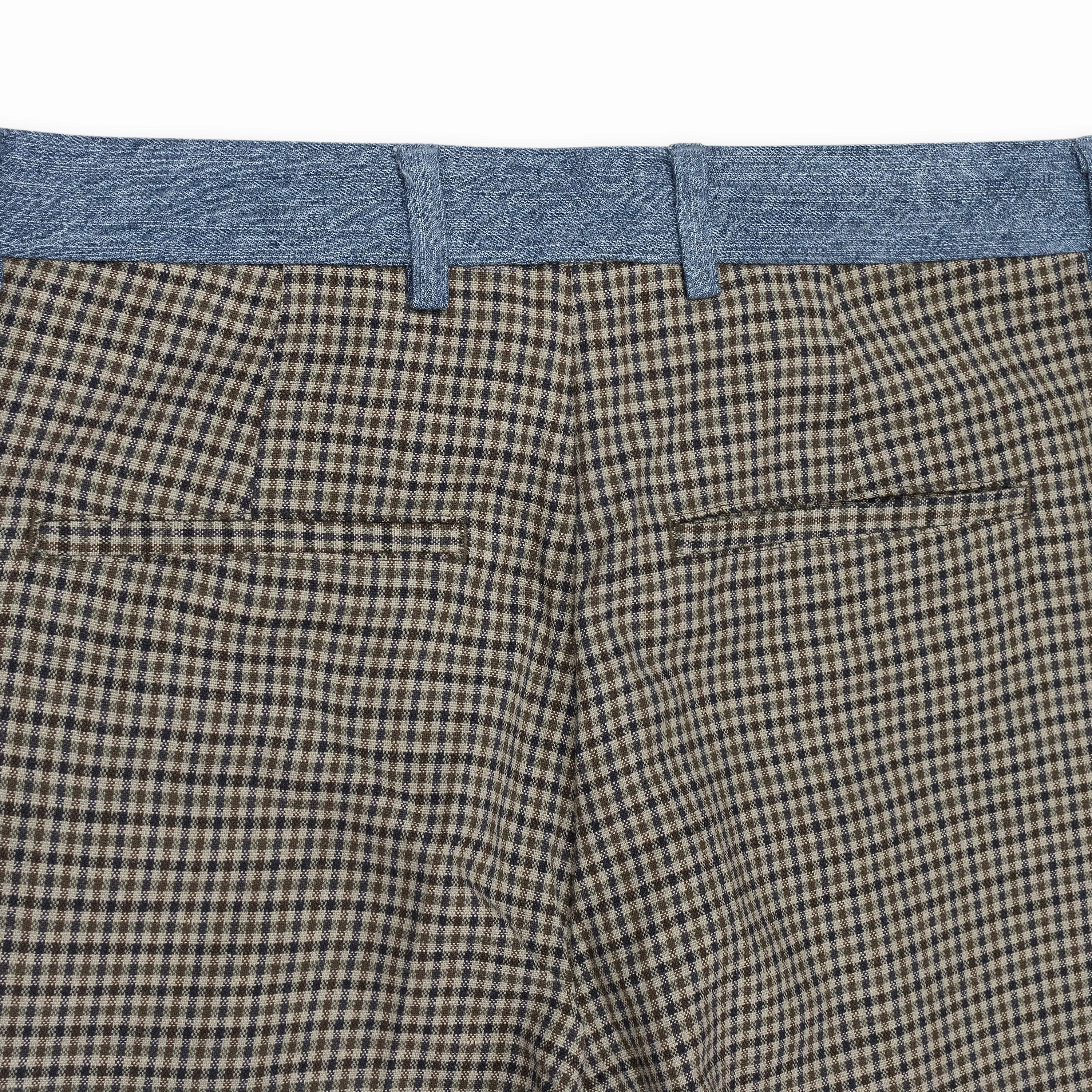 CHECK PRINT BORROWED CHINO TROUSERS