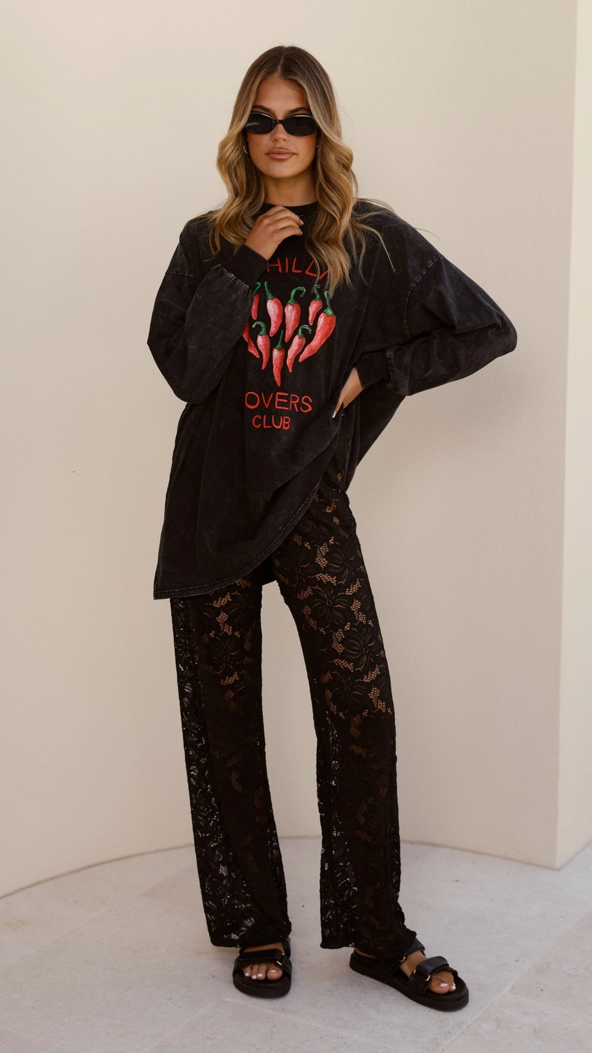 Chilli Lovers Tee and Pants Set - Black
