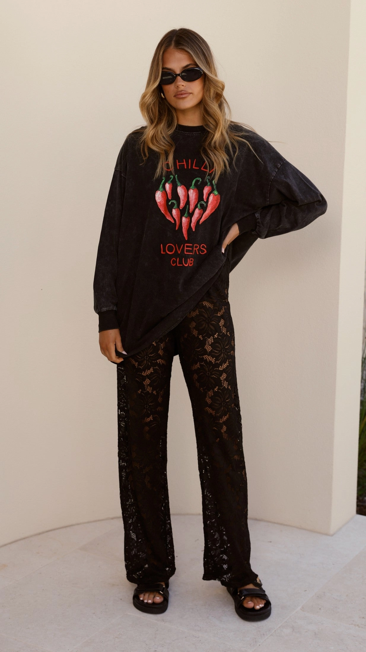 Chilli Lovers Tee and Pants Set - Black