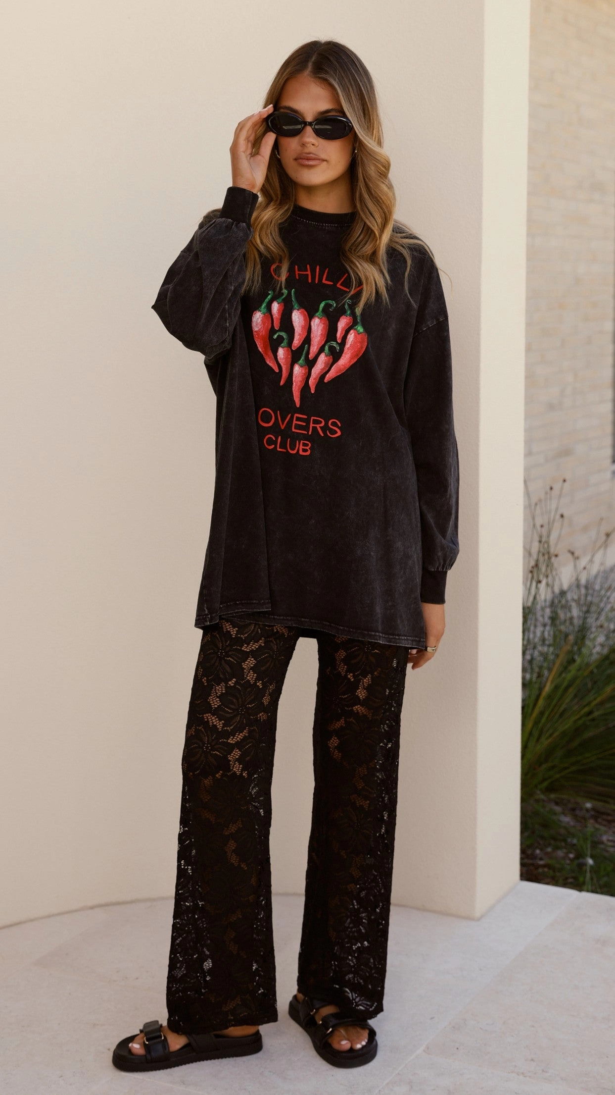 Chilli Lovers Tee and Pants Set - Black