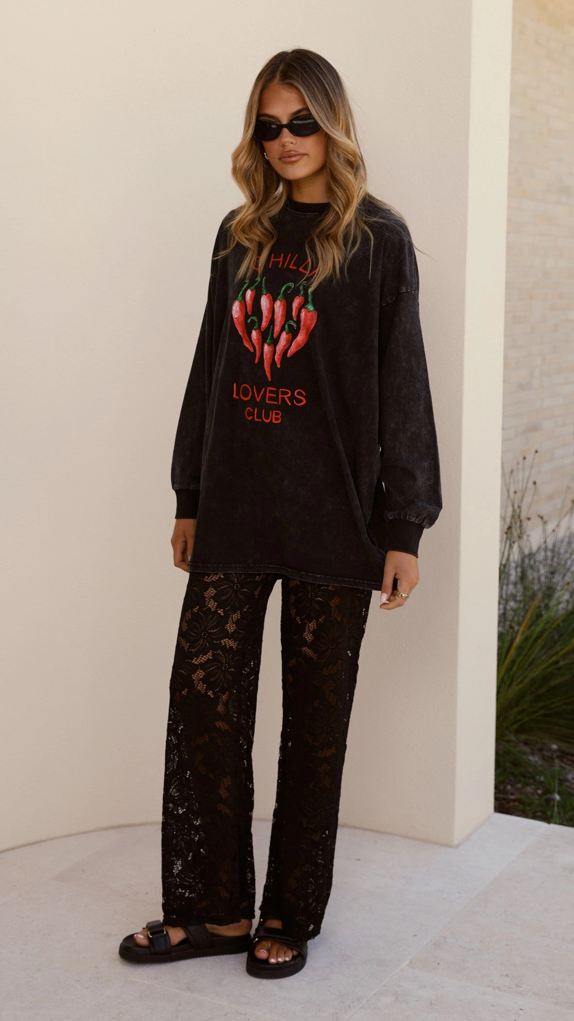 Chilli Lovers Tee and Pants Set - Black