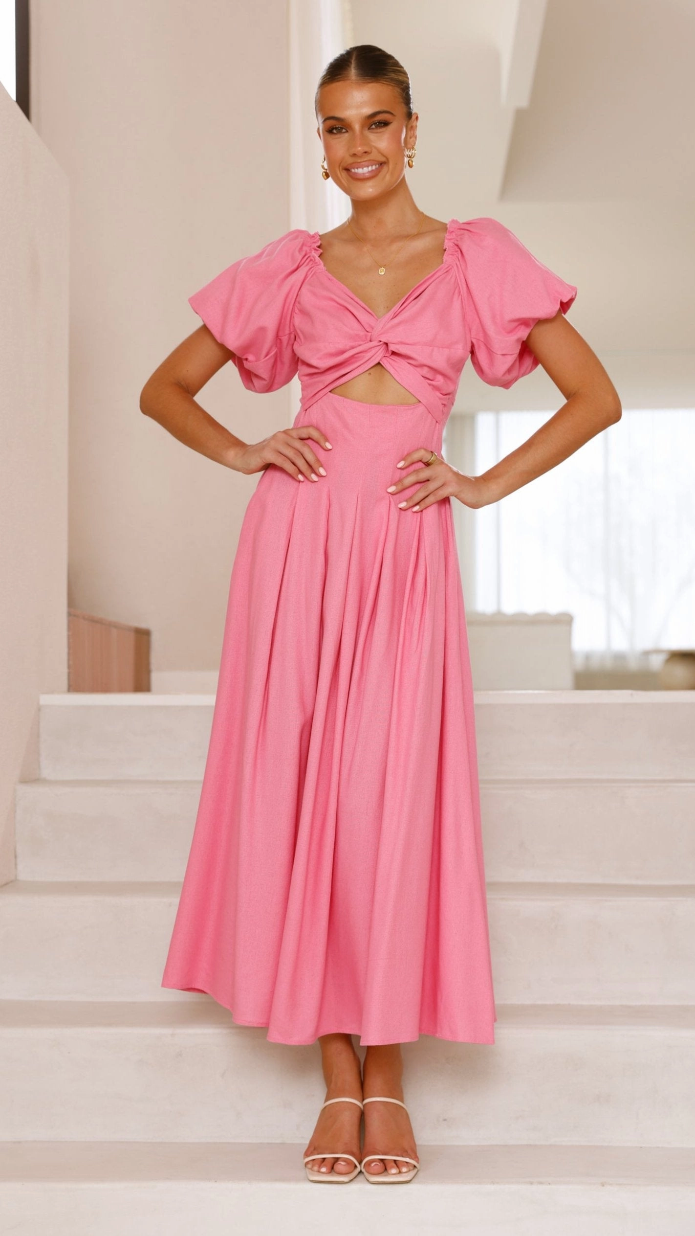 Christina Maxi Dress - Hot Pink
