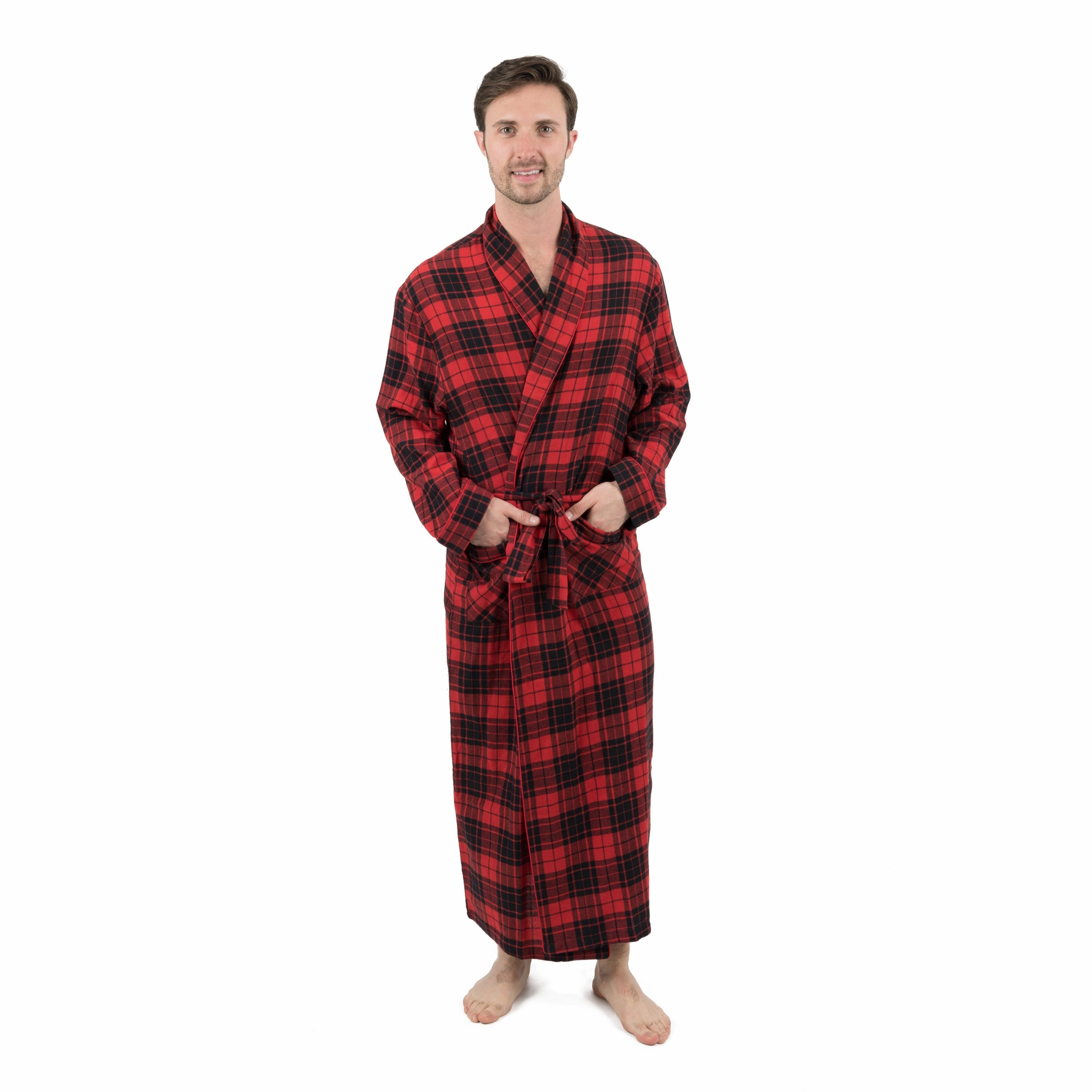 Christmas Mens Flannel Robe Plaid