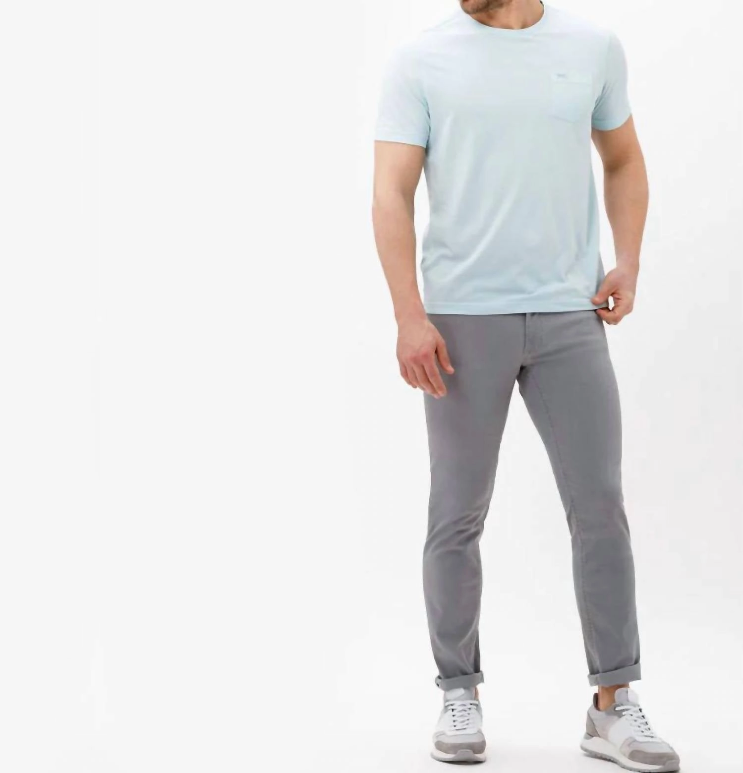 Chuck 5 Pocket Pant In Silver