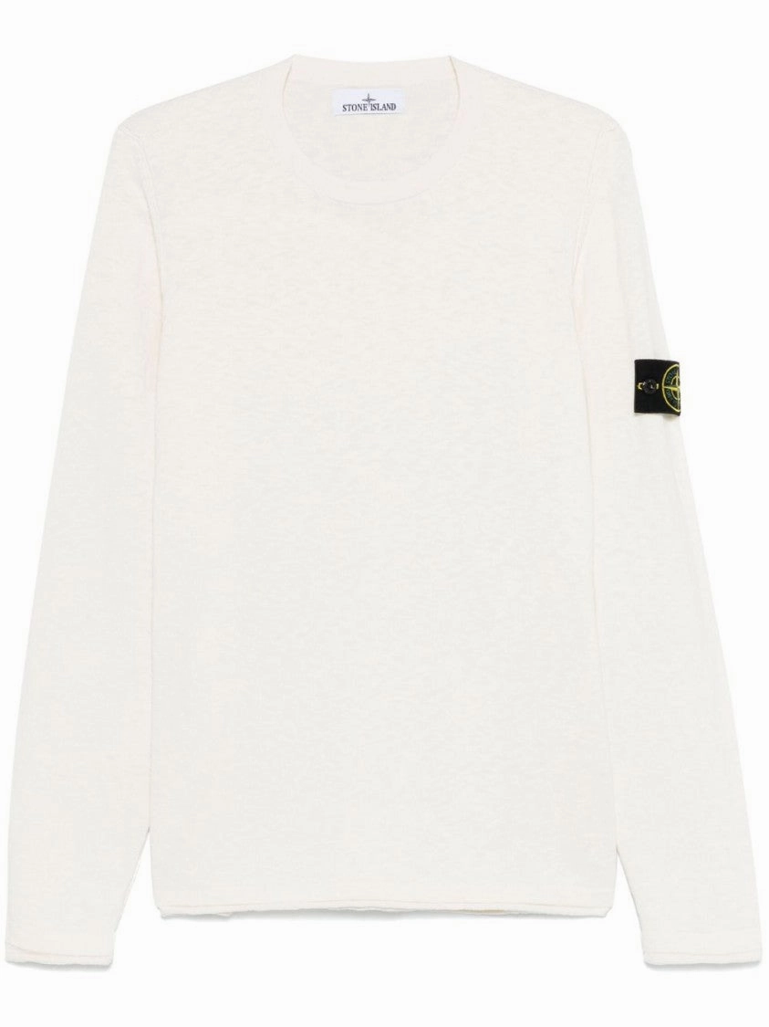 Classic Crew Neck Sweater With Ribbed-Knit Edges